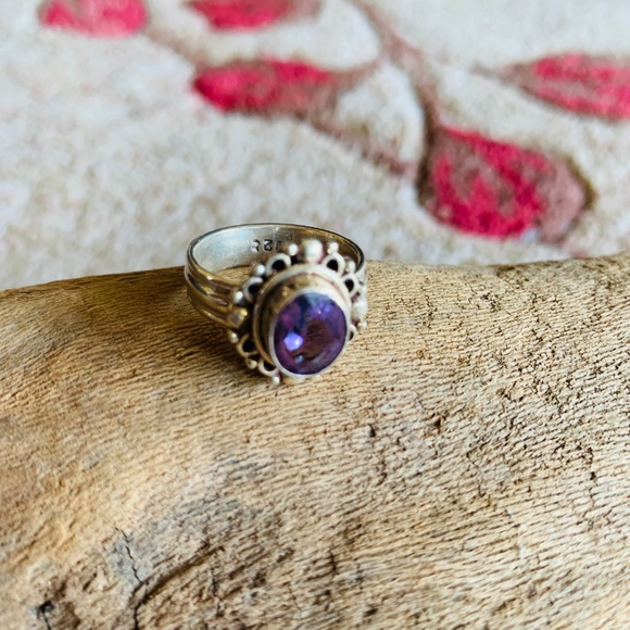 Jewelry - 3/$25🎈Sterling Silver & Purple, 6, EUC. 🖤